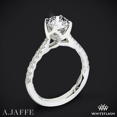 14k White Gold A. Jaffe ME2252Q  Diamond Engagement Ring