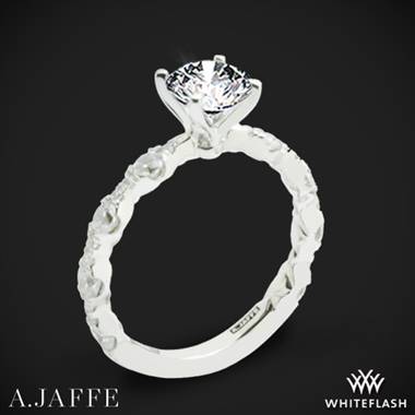 14k White Gold A. Jaffe ME2303Q Diamond Engagement Ring
