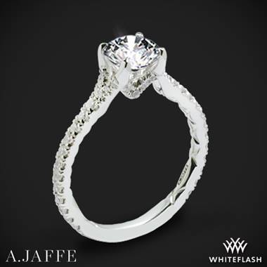 14k White Gold A. Jaffe ME3001QB Diamond Engagement Ring