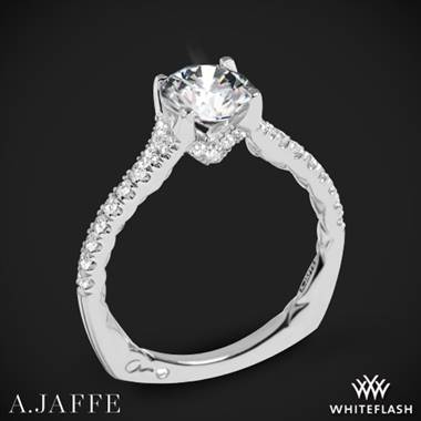 14k White Gold A. Jaffe MES742QB Classics Diamond Engagement Ring