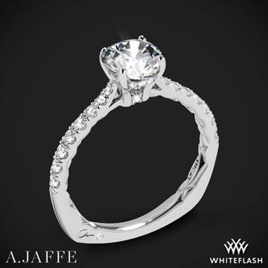 14k White Gold A. Jaffe MES755Q Seasons of Love Diamond Engagement Ring