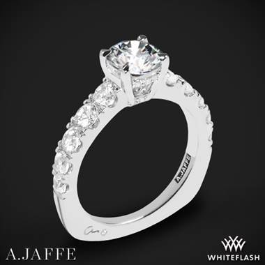 14k White Gold A. Jaffe MES870 Metropolitan Diamond Engagement Ring
