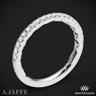 14k White Gold A. Jaffe MR3001QB Diamond Wedding Ring