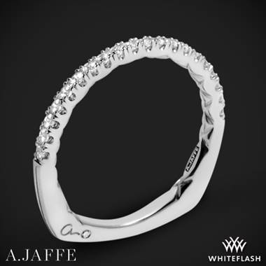 14k White Gold A. Jaffe MRS742QB Classics Diamond Wedding Ring