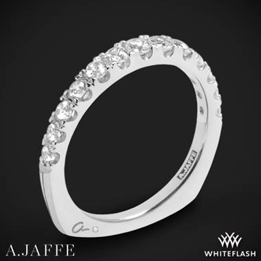 14k White Gold A. Jaffe MRS898 Diamond Wedding Ring