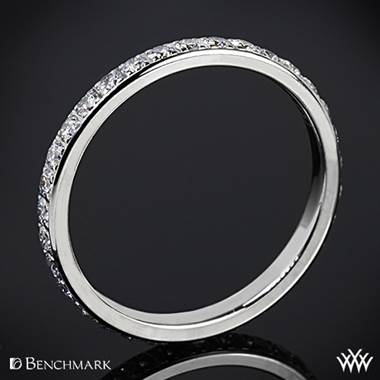 14k White Gold Benchmark Full Eternity Diamond Wedding Ring