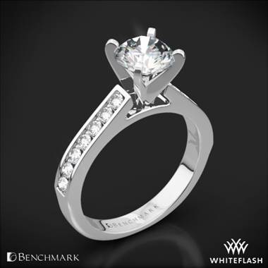 14k White Gold Benchmark HCC2 Channel-Set Diamond Engagement Ring