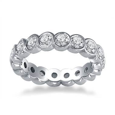 14K White Gold Bezel Set Diamond Eternity Ring (1.70 - 2.00 cttw.)