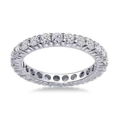 14K White Gold Common Prong Diamond Eternity Ring (1.15 - 1.35 cttw.)