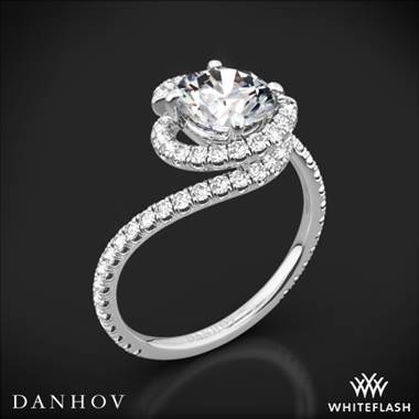 14k White Gold Danhov AE100 Abbraccio Diamond Engagement Ring