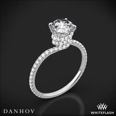 14k White Gold Danhov AE107 Abbraccio Diamond Engagement Ring
