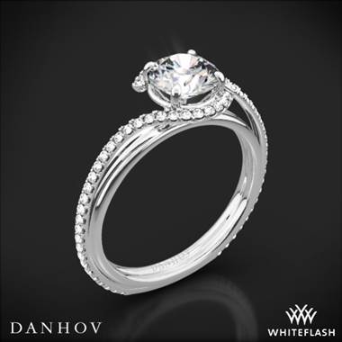 14k White Gold Danhov AE155 Abbraccio Diamond Engagement Ring