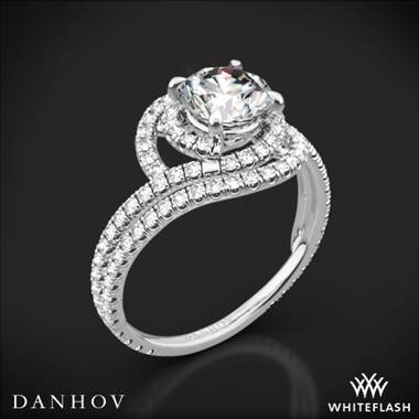 14k White Gold Danhov AE162 Abbraccio Diamond Engagement Ring