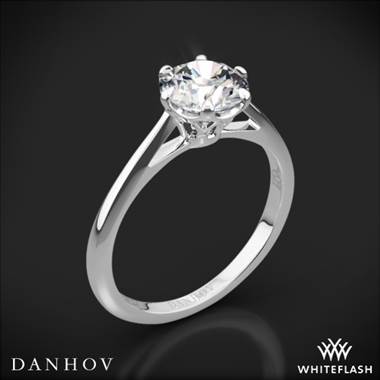 14k White Gold Danhov CL117 Classico Solitaire Engagement Ring