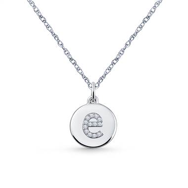 Diamond initial disc best sale pendant