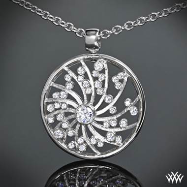 14k White Gold "Dreams of Africa ®" Diamond and Sapphire Pendant