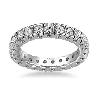14K White Gold Four Prong Diamond Eternity Ring (1.40 - 1.68 cttw.)