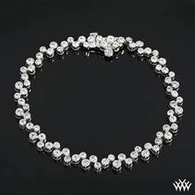 14K White Gold Full-Bezel "Scattered" Diamond Tennis Bracelet | Whiteflash