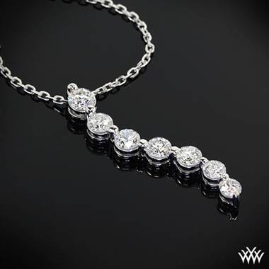 14k White Gold "Journey" Diamond Pendant