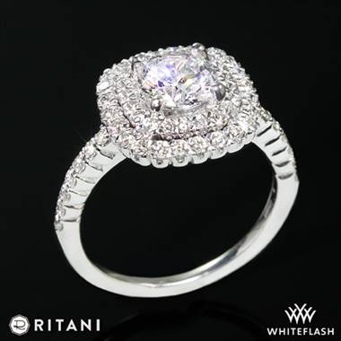 14k White Gold Ritani 1RZ1336  Diamond Engagement Ring