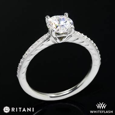 14k White Gold Ritani 1RZ2851  Diamond Engagement Ring