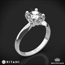 14k White Gold Ritani 1RZ7261 Knife-Edge Solitaire Engagement Ring | Whiteflash