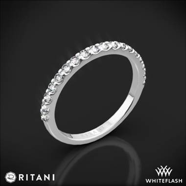 14k White Gold Ritani 21323 French-Set Diamond Wedding Ring