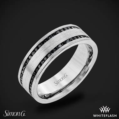 14k White Gold Simon G. LR2174 Men's Wedding Ring