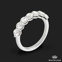14k White Gold Single Shared Prong 7 Stone Diamond Ring 0.49ctw | Whiteflash