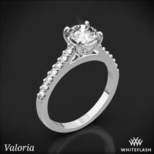 14k White Gold Valoria Petite Open Cathedral Diamond Engagement Ring | Whiteflash