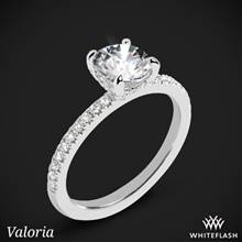 14k White Gold Valoria Petite Pave Basket Diamond Engagement Ring | Whiteflash