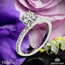 14k White Gold Valoria Petite Pave Diamond Engagement Ring | Whiteflash