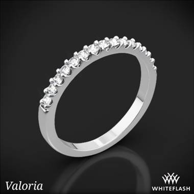 14k White Gold Valoria Petite Shared Prong Diamond Wedding Ring