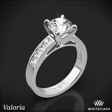 14k White Gold Valoria Princess Channel-Set Diamond Engagement Ring | Whiteflash