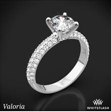 14k White Gold Valoria Rounded Pave Diamond Engagement Ring | Whiteflash