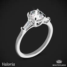 14k White Gold Valoria Tapered Baguette 3 Stone Engagement Ring | Whiteflash