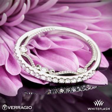 14k White Gold Verragio INS-7069W Diamond Wedding Ring