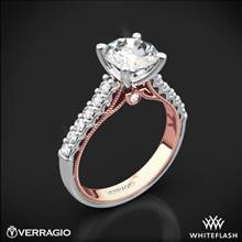 14k White Gold Verragio Renaissance 901R7-2T Two Tone Diamond Engagement Ring with Rose Gold Inlay | Whiteflash