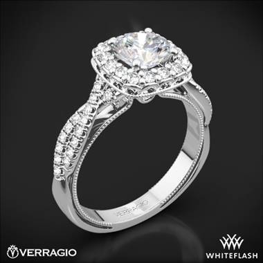 14k White Gold Verragio Renaissance 918CU Halo Diamond Engagement Ring