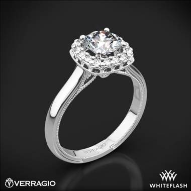 14k White Gold Verragio Renaissance 924CU Solitaire Engagement Ring