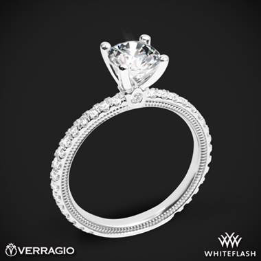 14k White Gold Verragio Tradition TR150R4 Diamond 4 Prong Engagement Ring