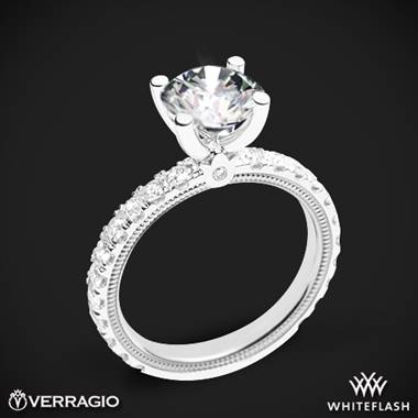 14k White Gold Verragio Tradition TR210R4 Diamond 4 Prong Engagement Ring