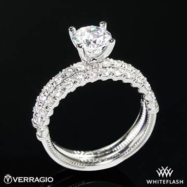 14k White Gold Verragio V-950 Renaissance Diamond Wedding Set