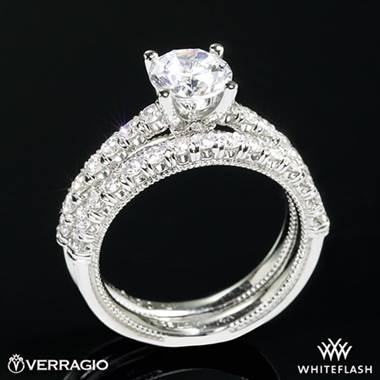 14k White Gold Verragio V-951 Renaissance Diamond Wedding Set