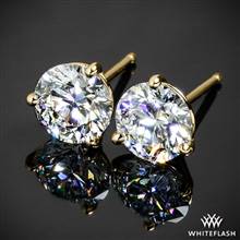 14k Yellow Gold 4 Prong "Martini" Diamond Earrings - Settings Only | Whiteflash