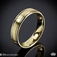 14k Yellow Gold Benchmark 7mm "Comfort Fit" Wedding Ring with Spin Satin Finish | Whiteflash