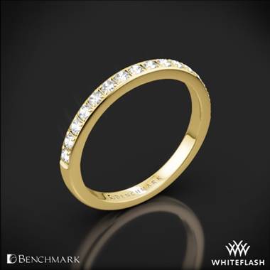 14k Yellow Gold Benchmark Large Pave Diamond Wedding Ring