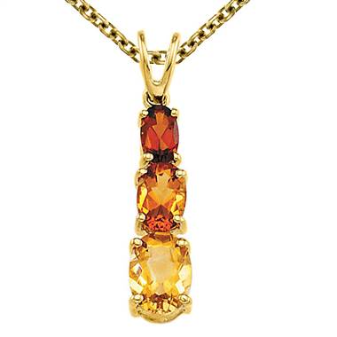 14K Yellow Gold Citrine Pendant