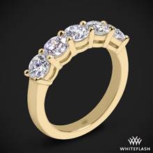 14k Yellow Gold Five Stone Open-Basket Diamond Right Hand Ring - Setting Only | Whiteflash