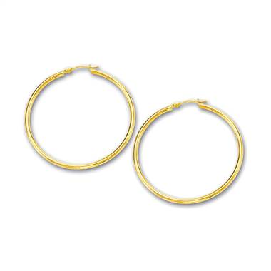 14K Yellow Gold Hoop Earrings